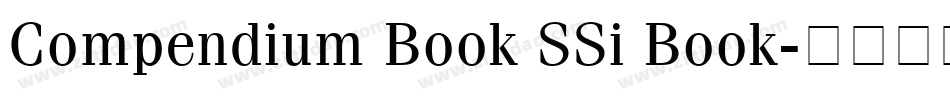 Compendium Book SSi Book字体转换